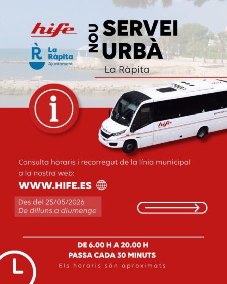 La Ràpita comptarà amb un nou servei de transport urbà a partir d’aquest dilluns 25 de maig