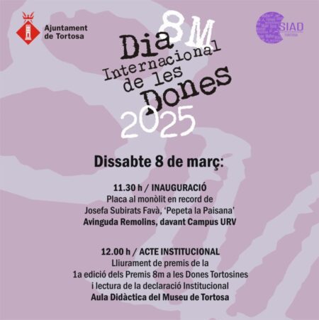 Es presenten més de 80 candidatures a la primera edició dels Premis 8M a les Dones Tortosines
