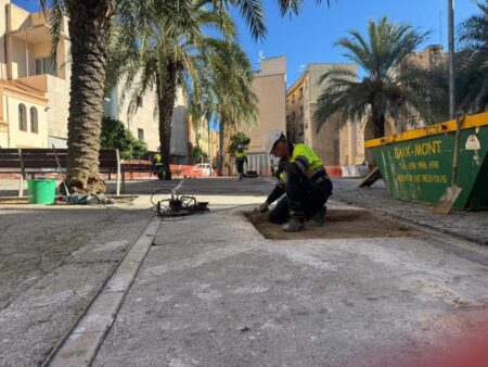 Inici de les obres de millora de la plaça dels Dolors al Nucli Antic de Tortosa