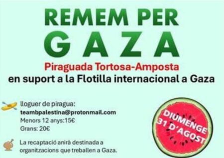 Una piraguada solidària navegarà l’Ebre en suport al poble palestí