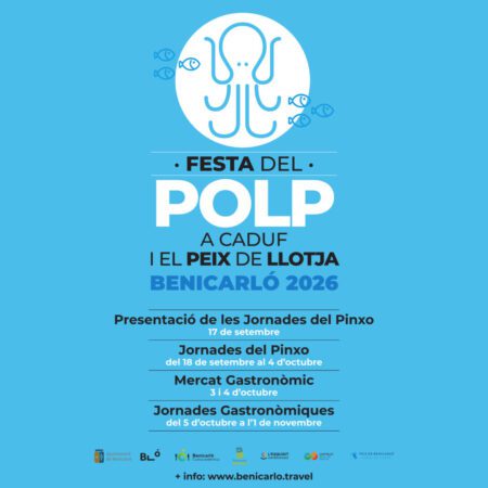 Benicarló torna a vestir-se de mar: la Festa del Polp a Caduf i el Peix de Llotja 2026 arrencarà el 17 de setembre amb més d’un mes d’activitats gastronòmiques