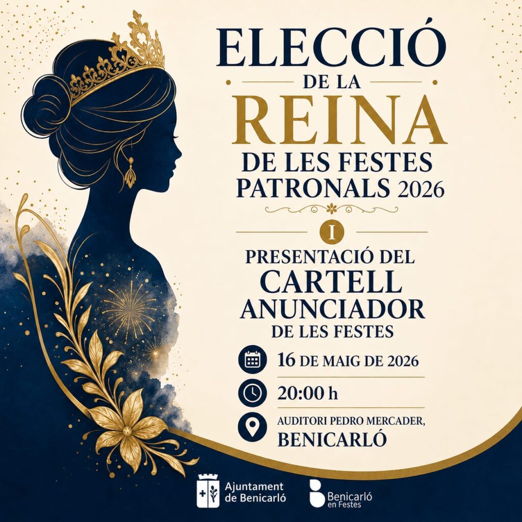 Benicarló coneixerà aquest dissabte el nom de la reina de les Festes Patronals 2026