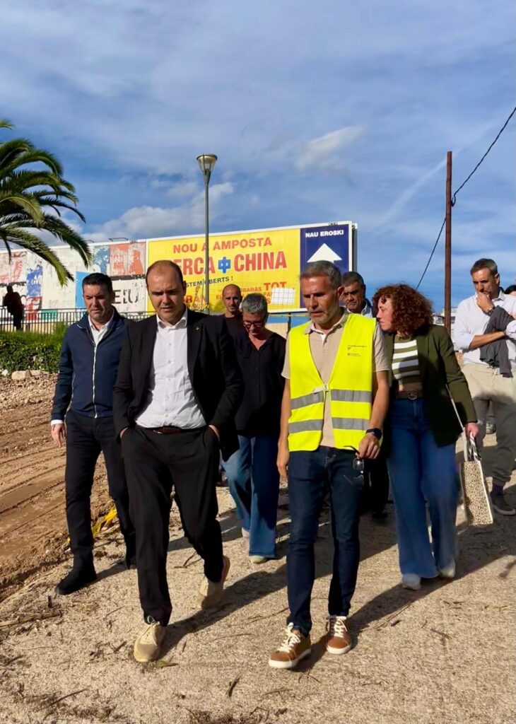 El conseller de la Presidència reafirma a la Ràpita el compromís del Govern amb la reconstrucció dels municipis afectats pels aiguats