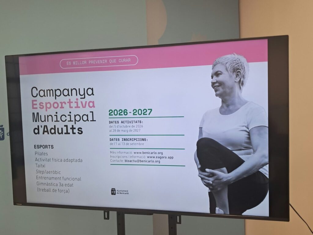 Benicarló obre les preinscripcions de la campanya esportiva municipal per a adults amb 405 places disponibles