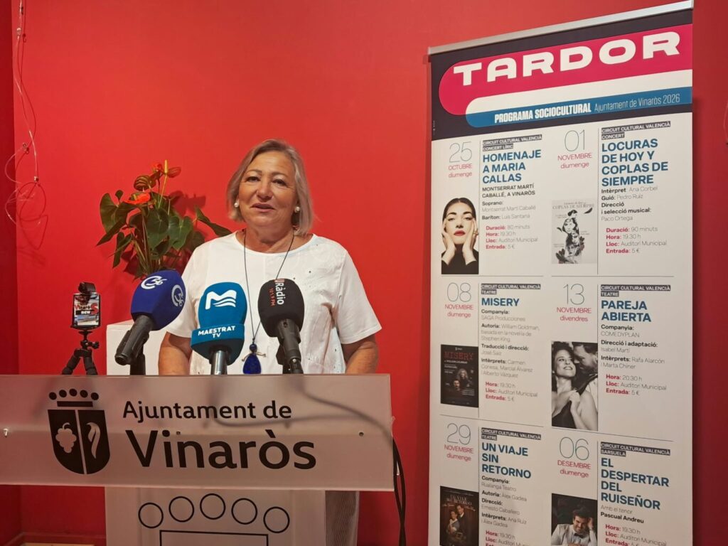 Vinaròs presenta una programació cultural de tardor amb més de 40 propostes i amplia el cinema comercial fins al juny